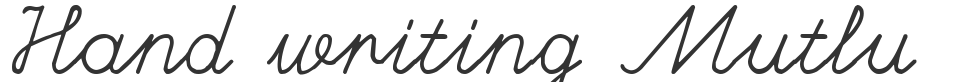 Hand writing Mutlu font preview