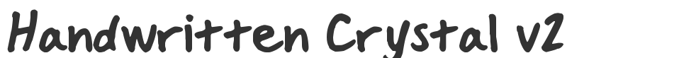 Handwritten Crystal v2 font preview