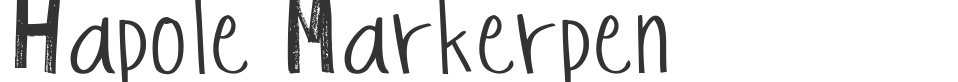 Hapole Markerpen font preview