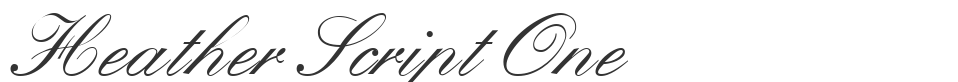 Heather Script One font preview