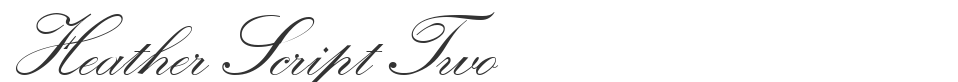 Heather Script Two font preview