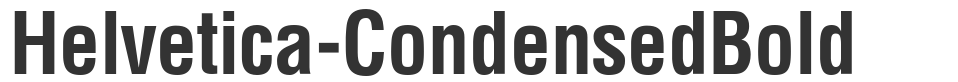Helvetica-CondensedBold font preview