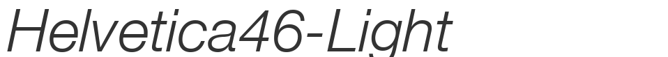 Helvetica46-Light font preview