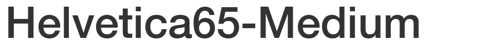 Helvetica65-Medium font preview