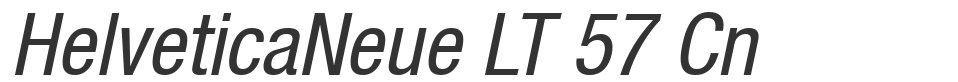 HelveticaNeue LT 57 Cn font preview