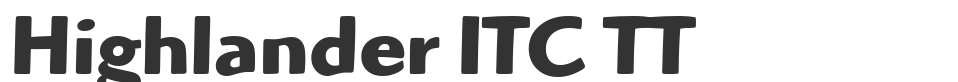 Highlander ITC TT font preview