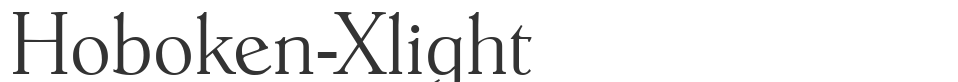 Hoboken-Xlight font preview