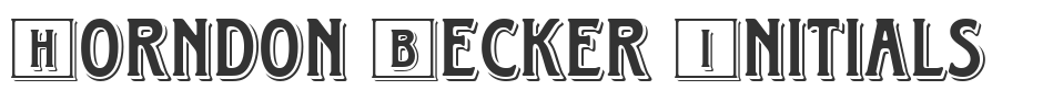 Horndon Becker Initials font preview