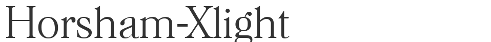 Horsham-Xlight font preview