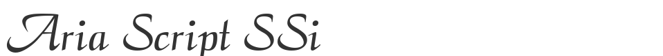 Aria Script SSi font preview