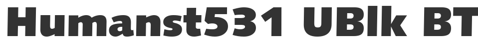 Humanst531 UBlk BT font preview