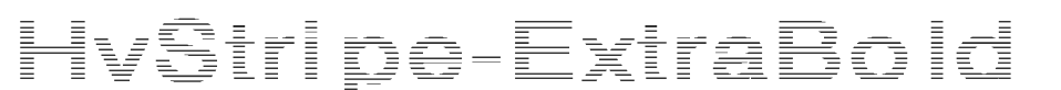 HvStripe-ExtraBold font preview