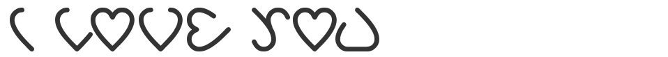 i love you font preview