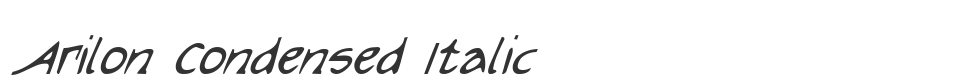 Arilon Condensed Italic font preview