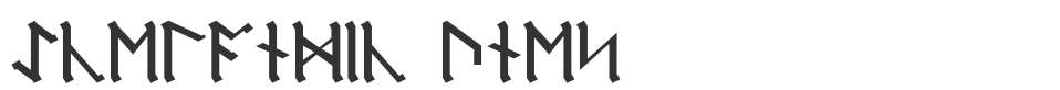 Icelandic Runes font preview