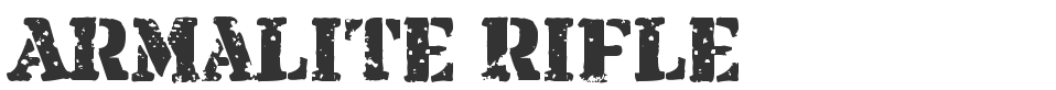 Armalite Rifle font preview