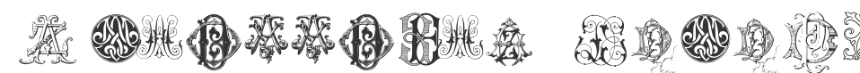 Intellecta Monograms Random Samples Eight font preview