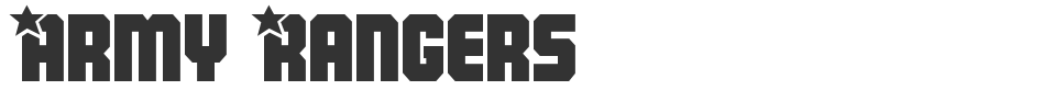 Army Rangers font preview