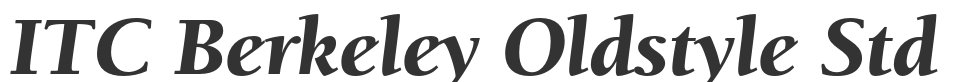 ITC Berkeley Oldstyle Std font preview
