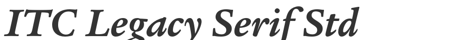 ITC Legacy Serif Std font preview