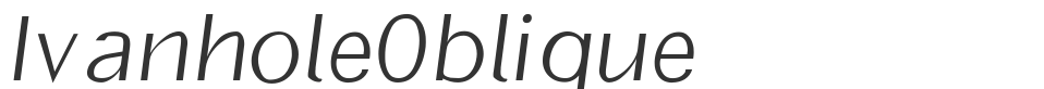 IvanholeOblique font preview