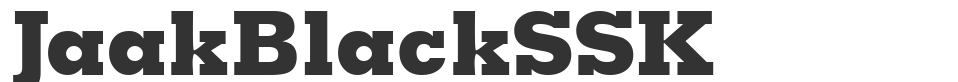 JaakBlackSSK font preview