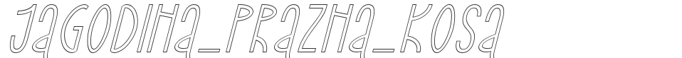 JAGODINA_PRAZNA_KOSA font preview