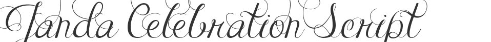 Janda Celebration Script font preview