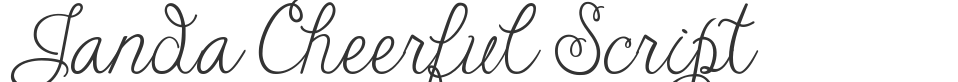 Janda Cheerful Script font preview