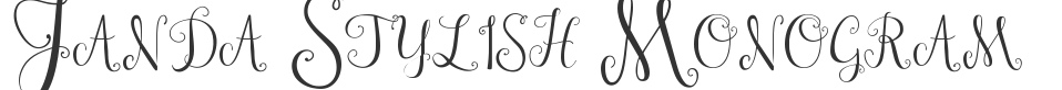 Janda Stylish Monogram font preview