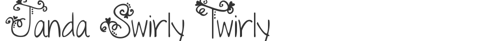 Janda Swirly Twirly font preview