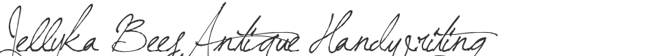 Jellyka BeesAntique Handwriting font preview