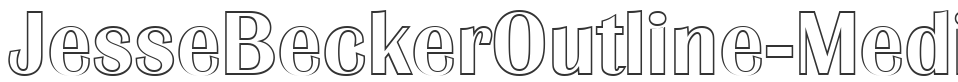 JesseBeckerOutline-Medium font preview
