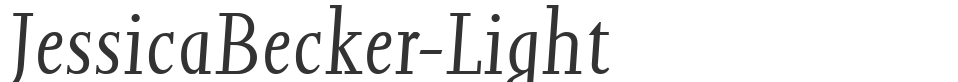 JessicaBecker-Light font preview