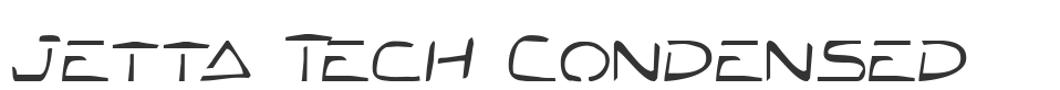 Jetta Tech Condensed font preview