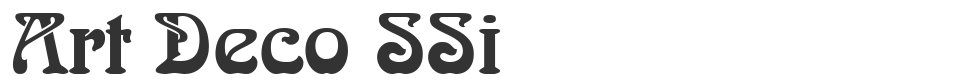 Art Deco SSi font preview