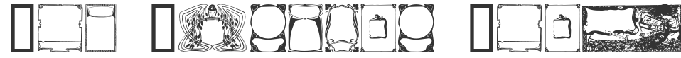 Art Nouveau Frames and Borders font preview