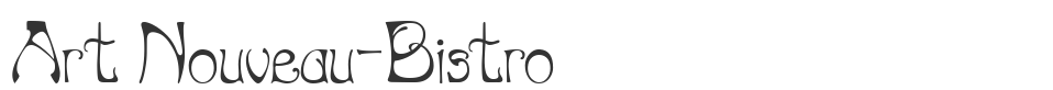 Art Nouveau-Bistro font preview