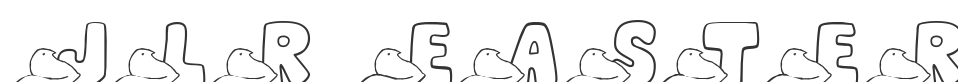 JLR Easter Peeps font preview