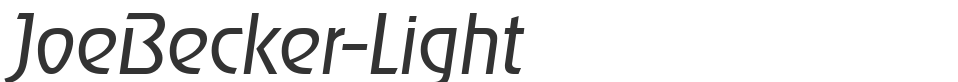 JoeBecker-Light font preview