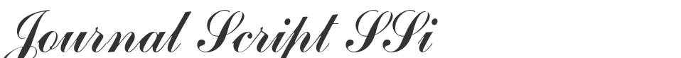 Journal Script SSi font preview