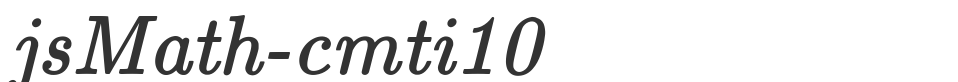 jsMath-cmti10 font preview