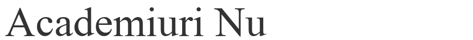 Academiuri Nu font preview