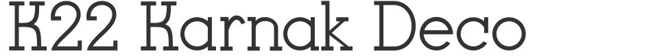 K22 Karnak Deco font preview