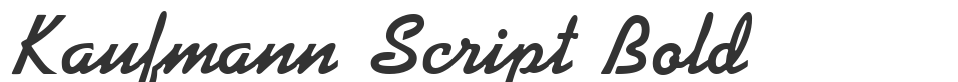 Kaufmann Script Bold font preview