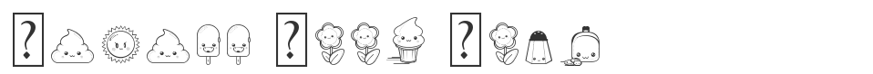 Kawaii Food Font font preview