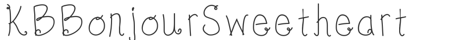 KBBonjourSweetheart font preview