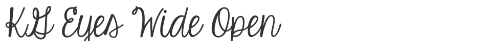 KG Eyes Wide Open font preview