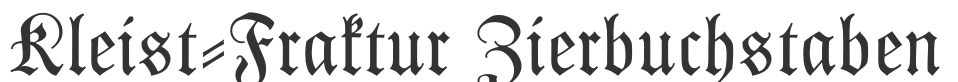 Kleist-Fraktur Zierbuchstaben font preview
