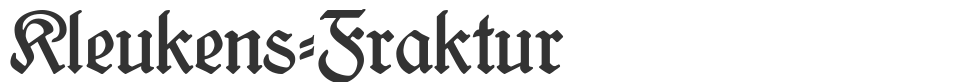 Kleukens-Fraktur font preview